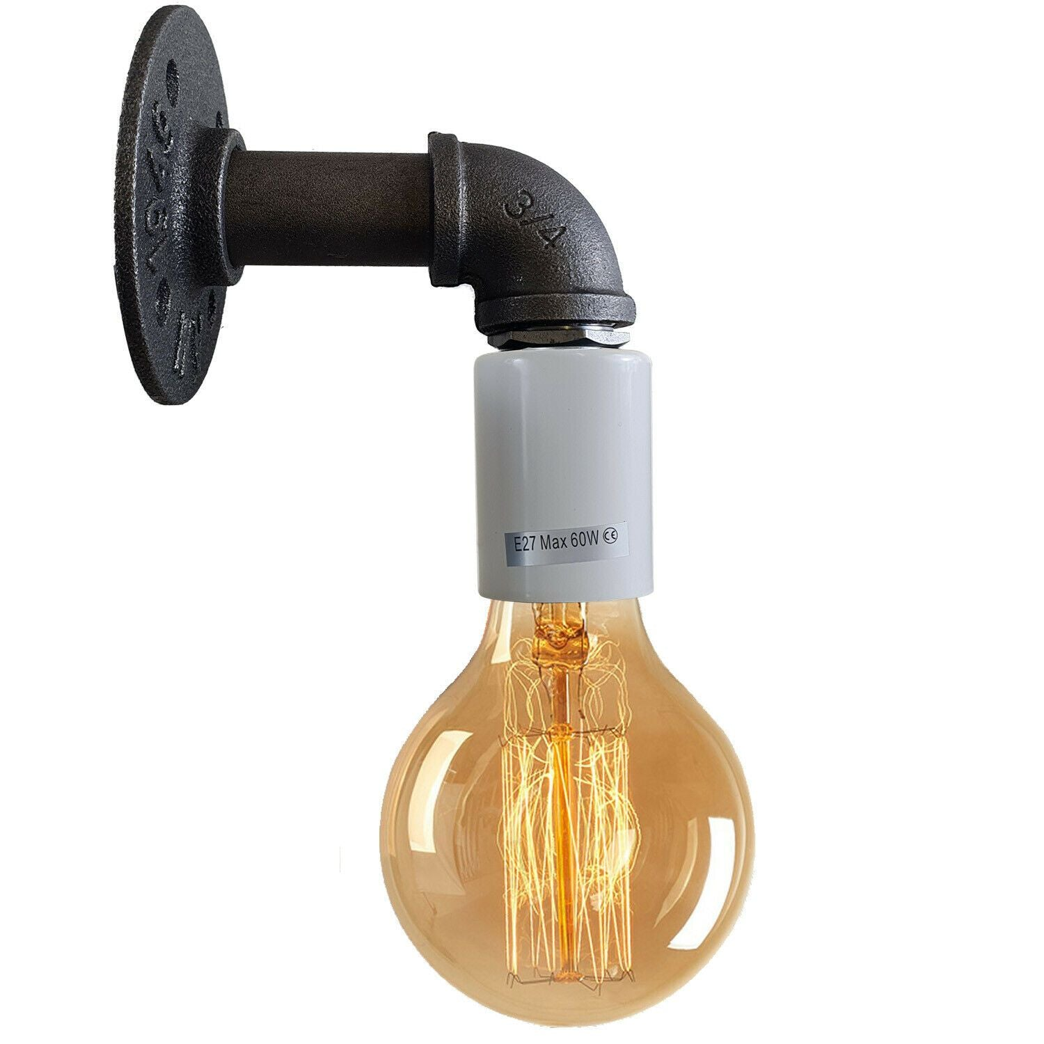 Water Pipe Wall Lamp Industrial style single wall light fitting~1523