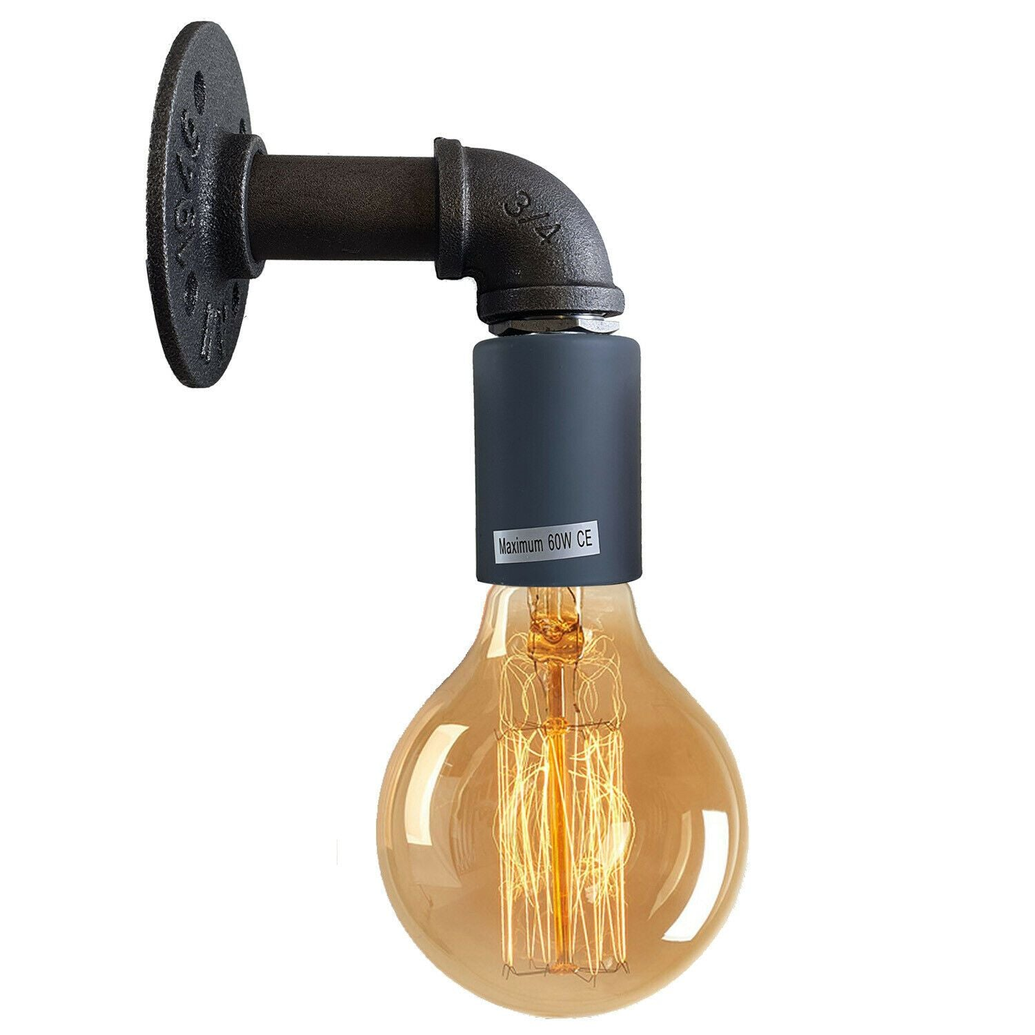 Water Pipe Wall Lamp Industrial style single wall light fitting~1523