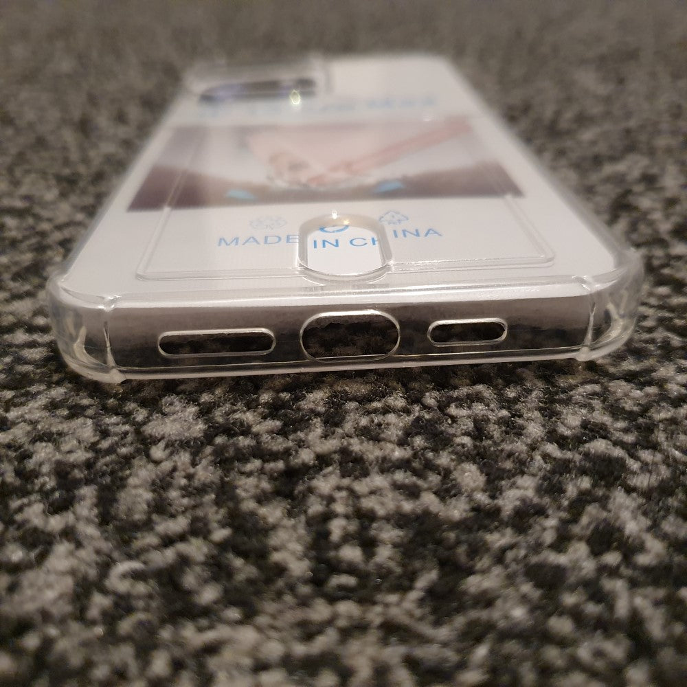 Card Slot Cushion Corners TPU Case for iPhone 13 Pro Max – Clear