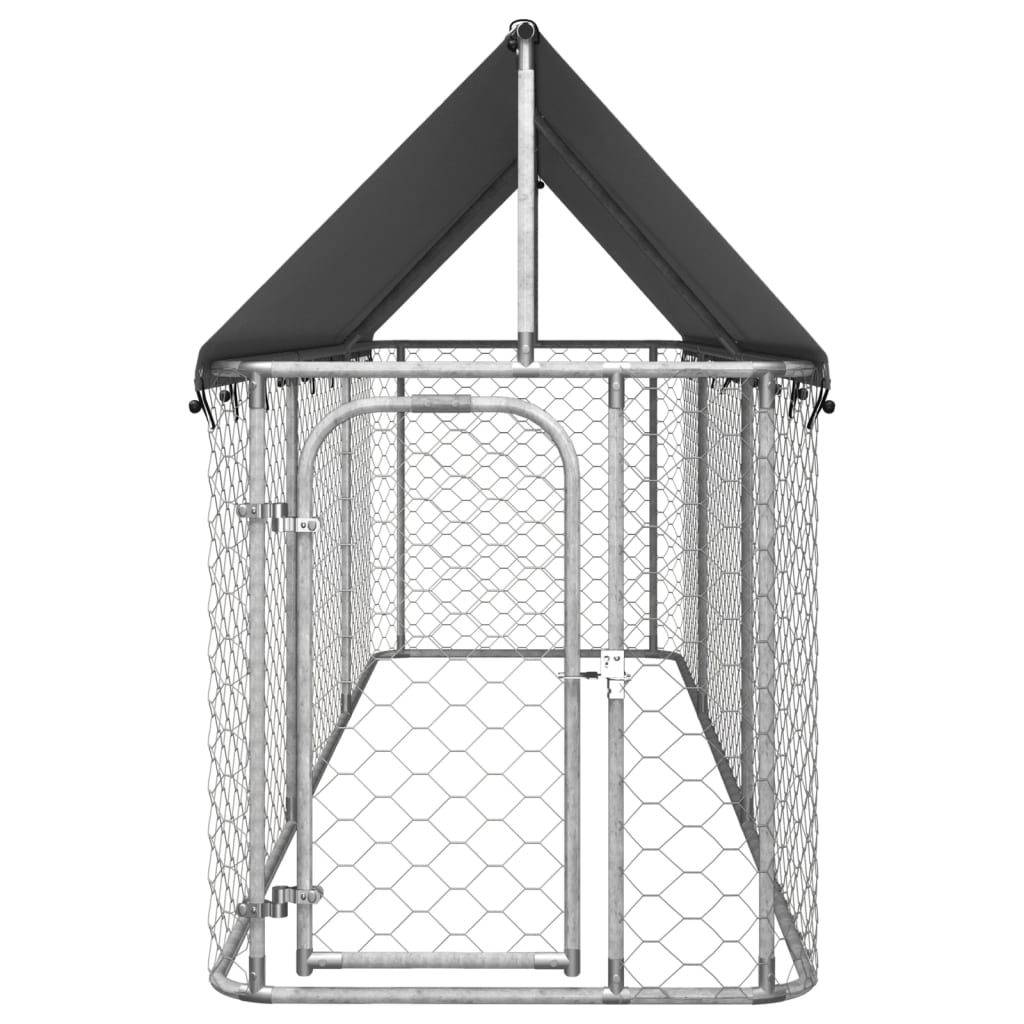 vidaXL Outdoor Dog Kennel with Roof 400x100x150 cm
