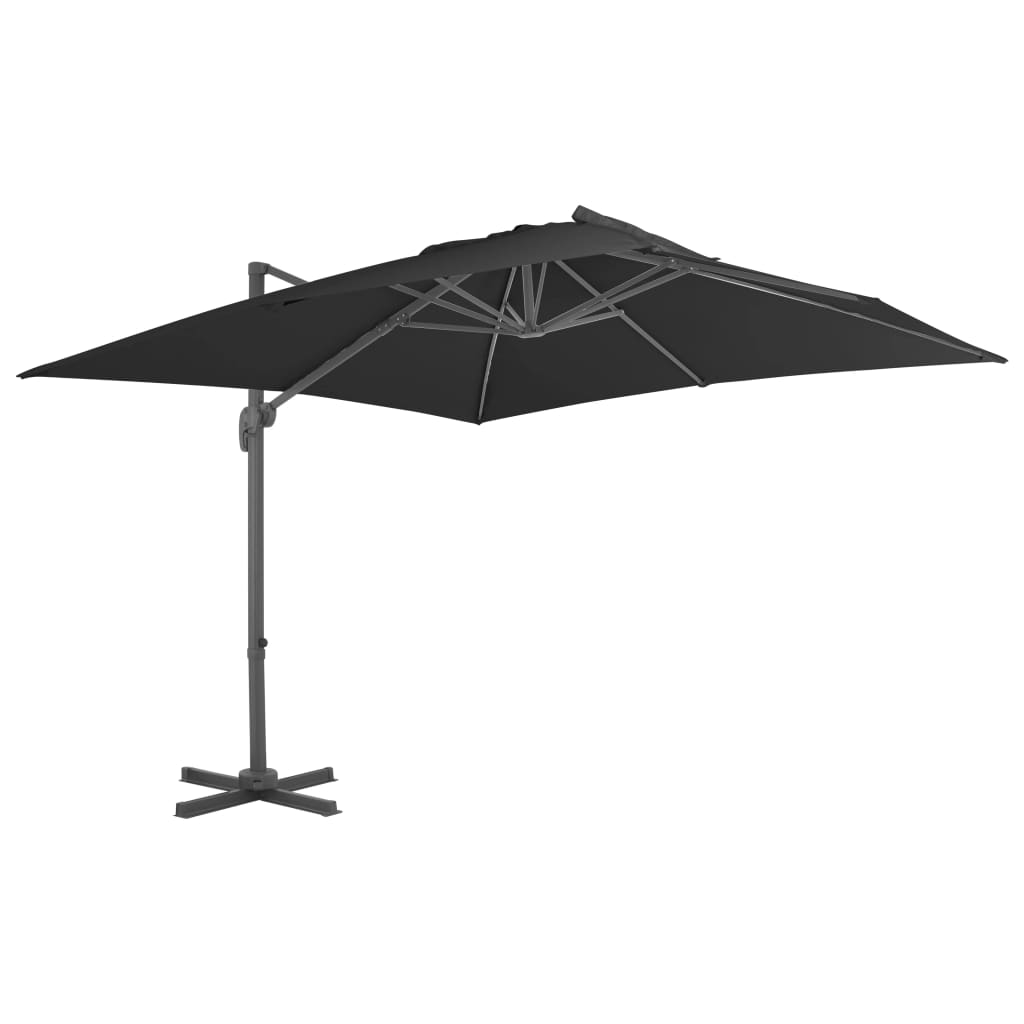 vidaXL Outdoor Umbrella with Portable Base Anthracite
