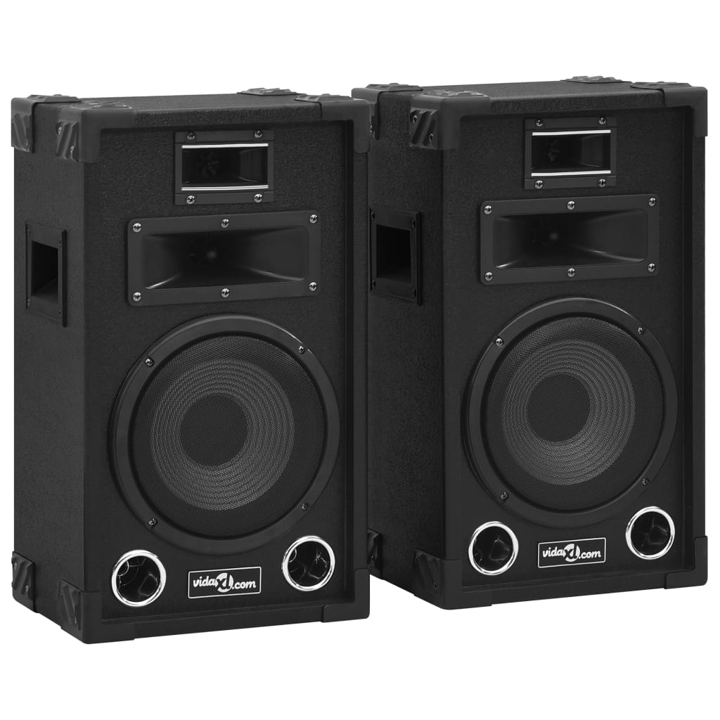 vidaXL Professional Passive Hifi Stage Speakers 2 pcs 800 W Black