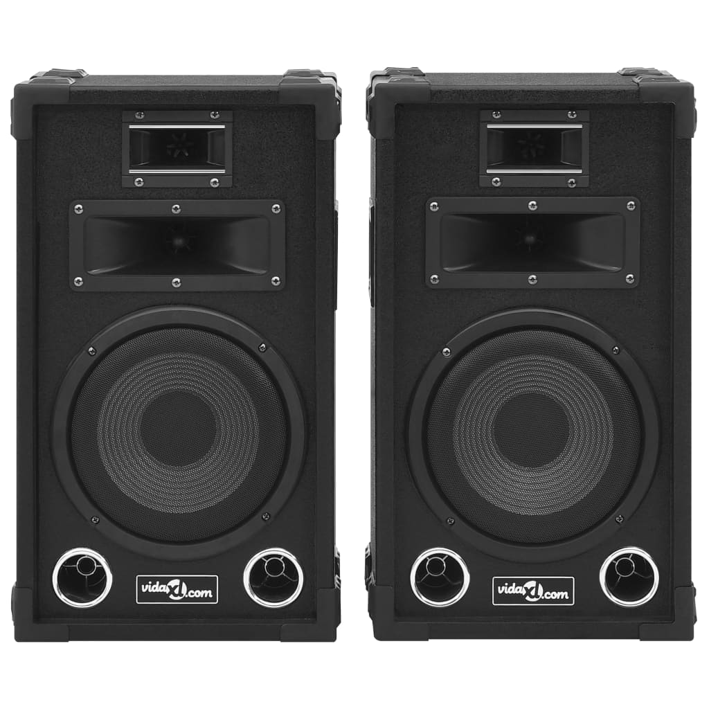 vidaXL Professional Passive Hifi Stage Speakers 2 pcs 800 W Black