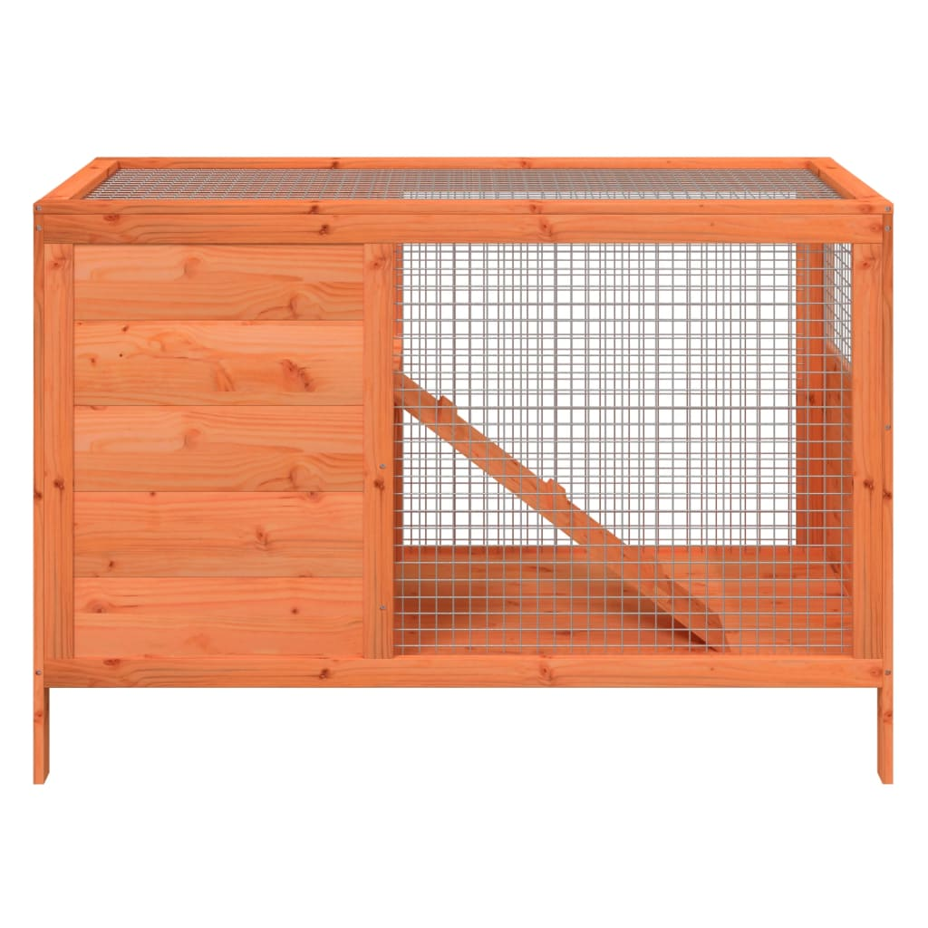 vidaXL Rabbit Hutch Brown 103x44x69.5 cm Solid Wood Pine