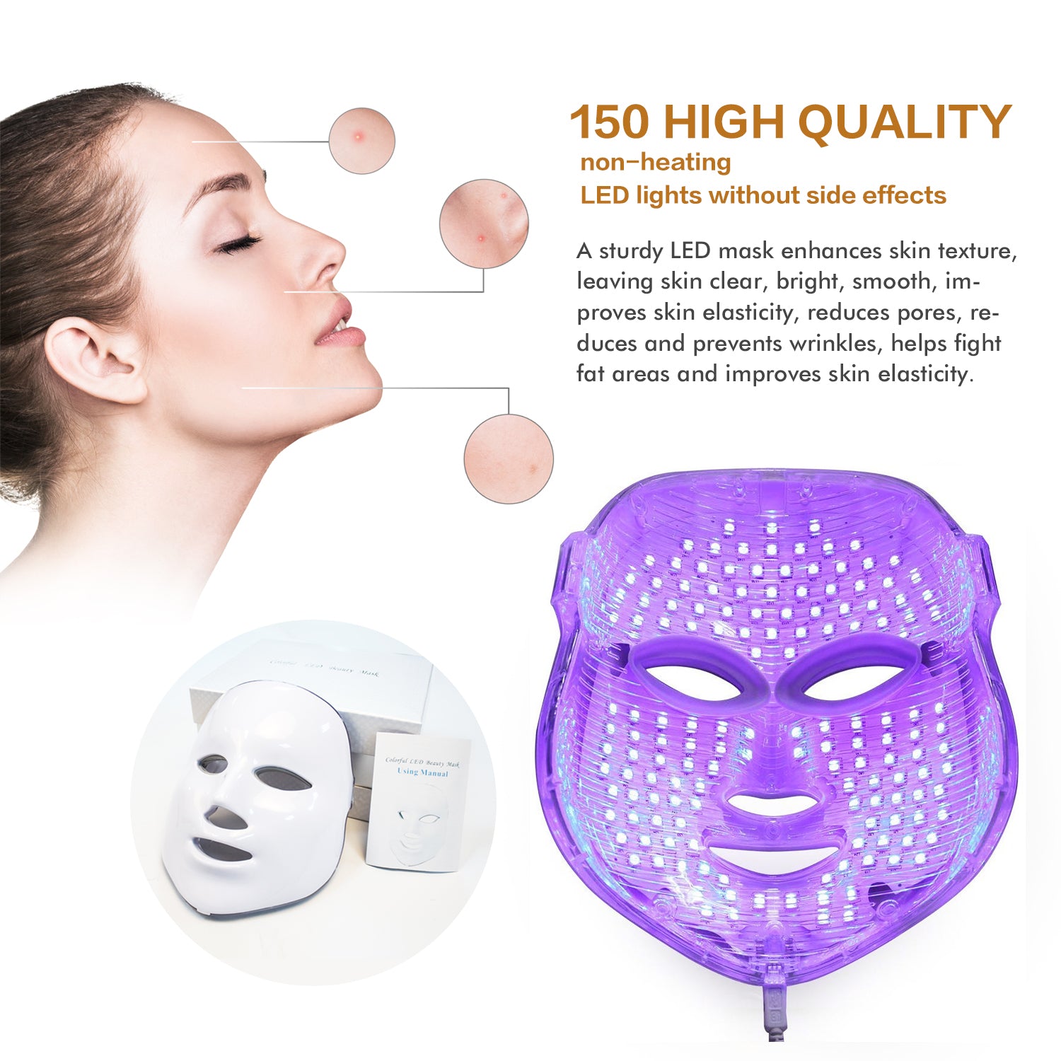 7 Colors LED Mask LED Light Photon Face Mask