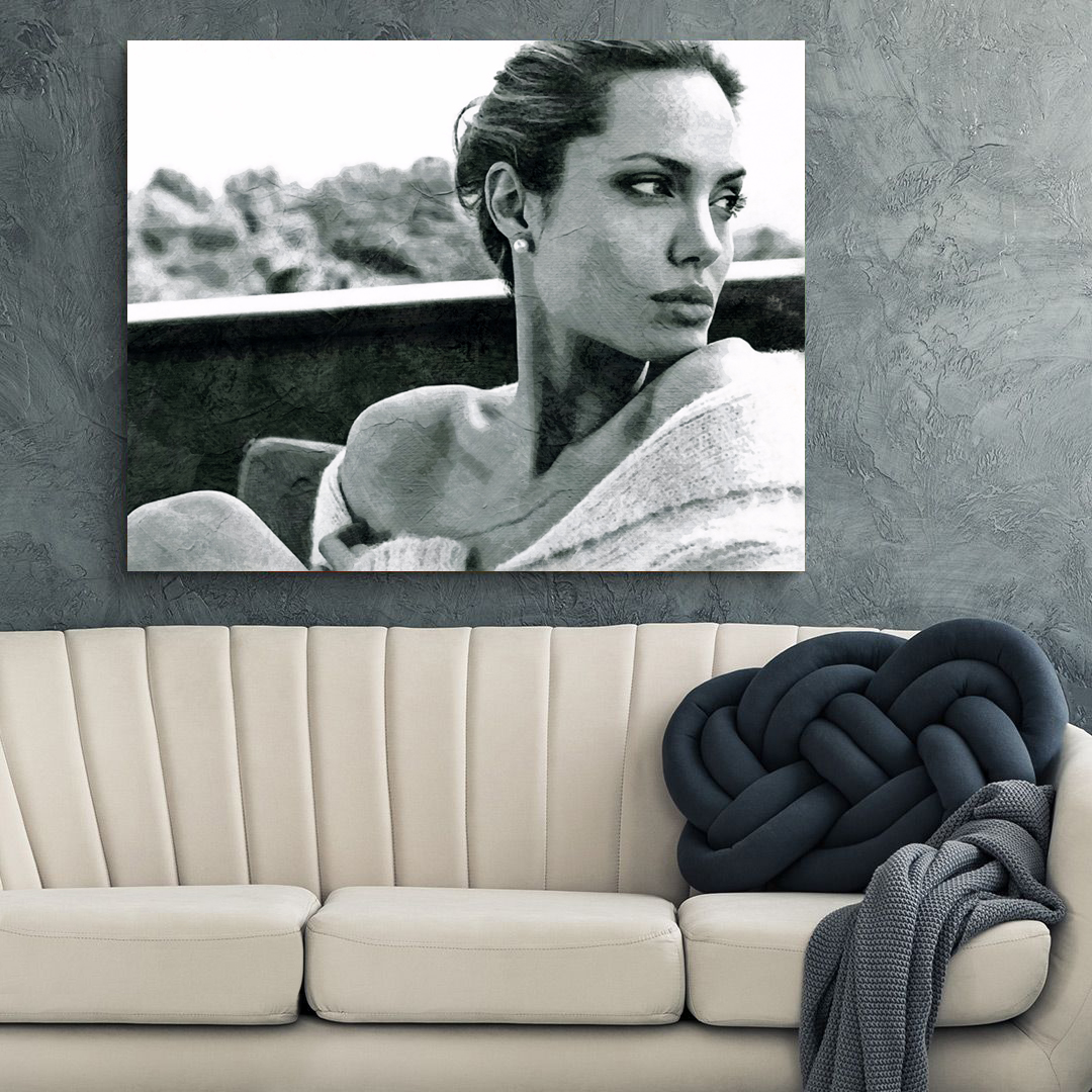 Angelina Jolie, Angelina Jolie watercolor, Angelina Jolie sketch, Angelina Jolie print,Angelina Jolie digital art, Angelina Jolie Voight