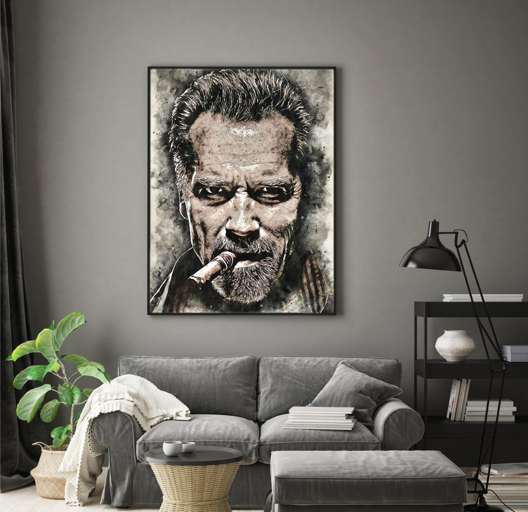 Arnold Schwarzenegger Art, Arnold Watercolor, Arnold Portrait, Arnold Gift, Arnold Print, Arnold Wall Art, Arnold Schwarzenegger Digital