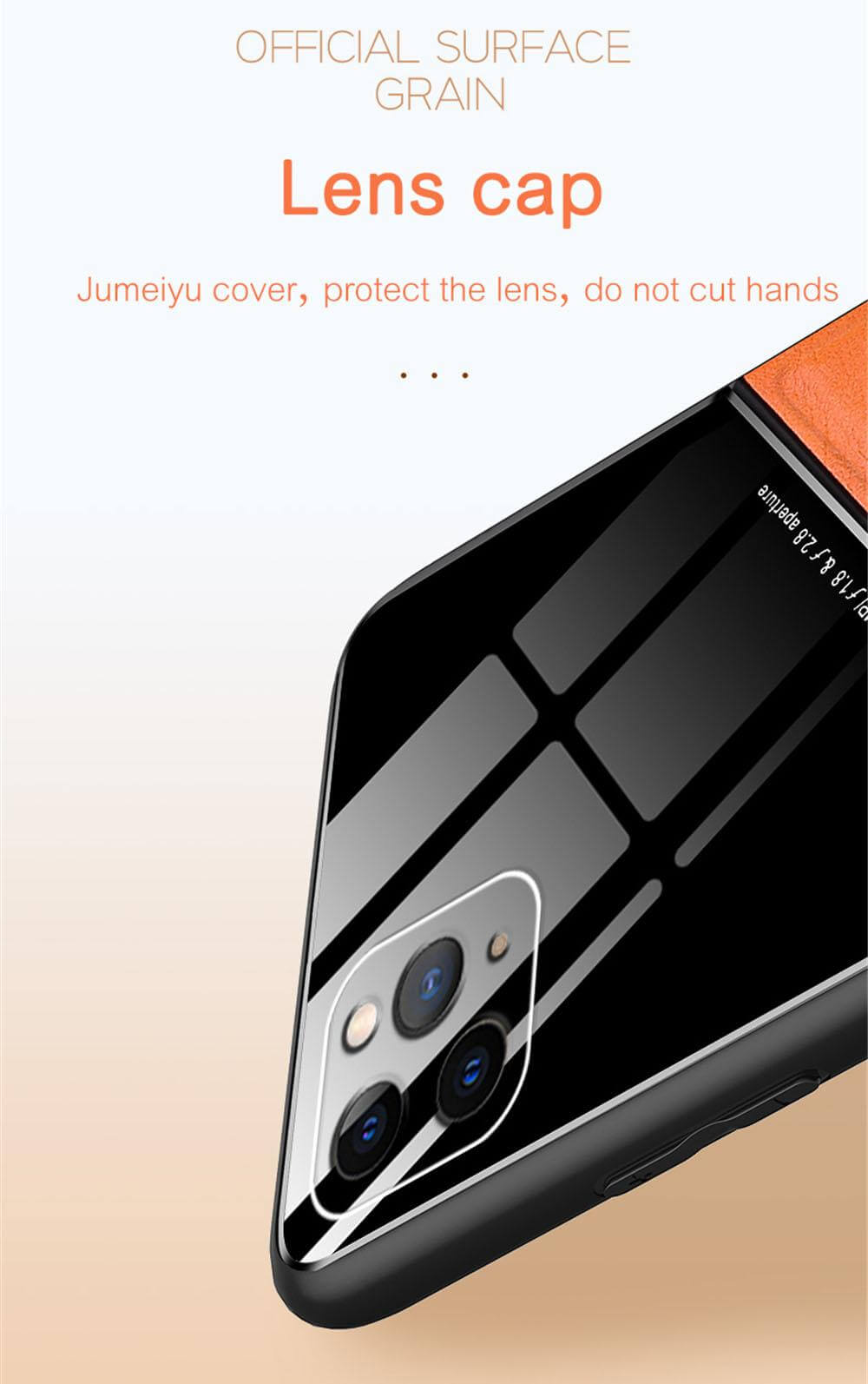 Acrylic + PU Leather iPhone 12 / 12 Pro Case - Black