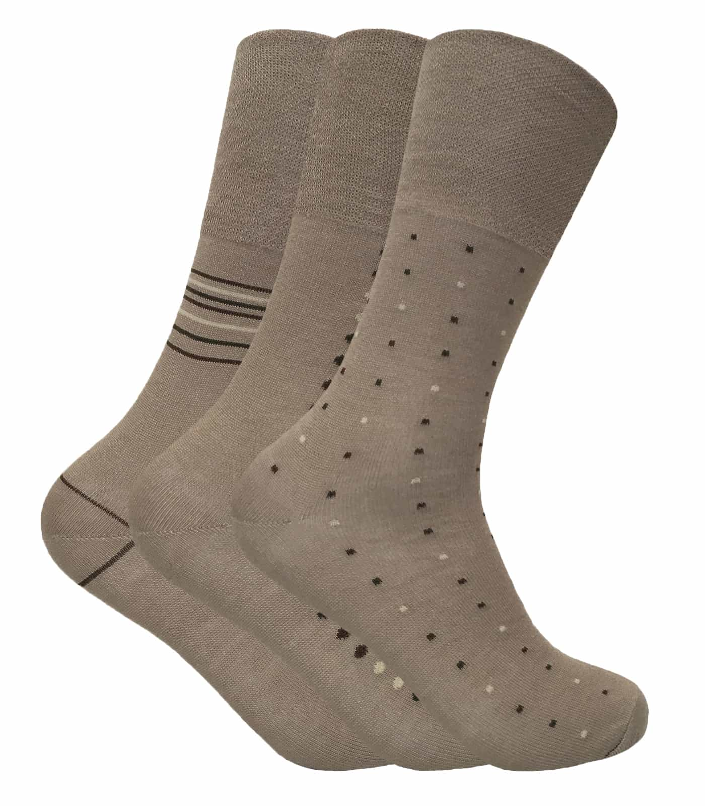 3 Pairs Mes Breathable Non Elastic Bamboo Socks
