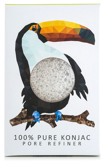 100% Pure Natural Mini Konjac Pore Refiner Sponge - Toucan