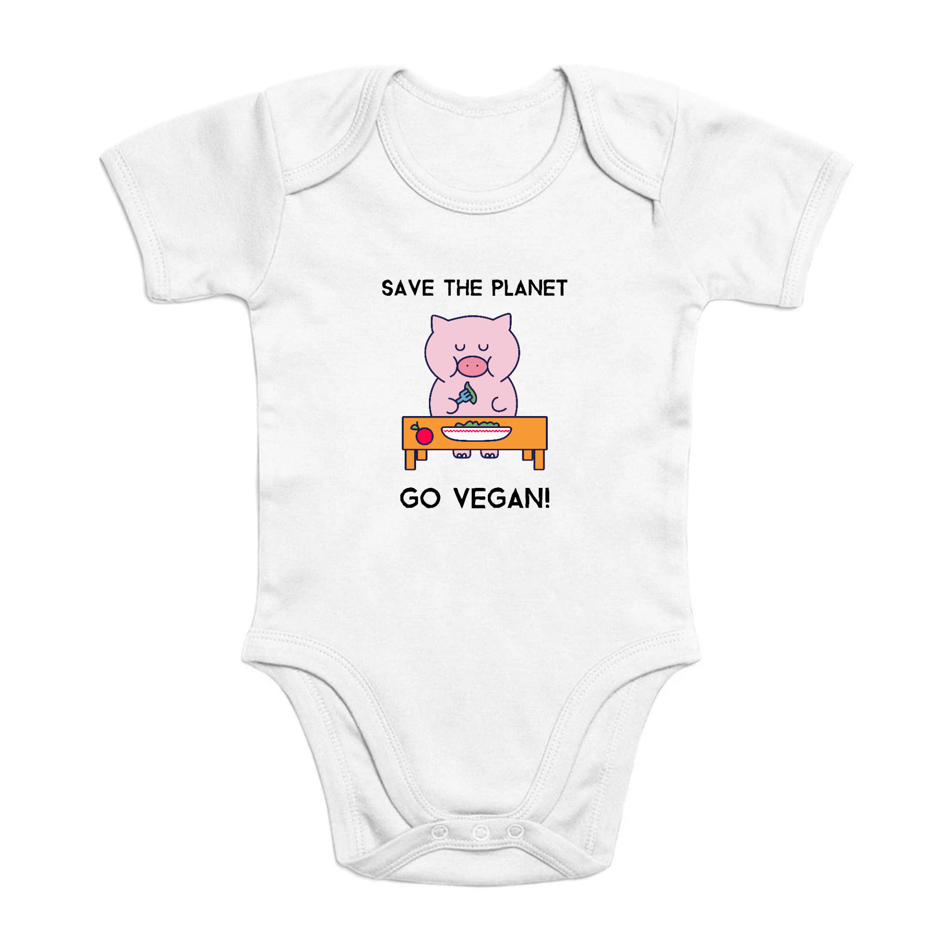 Save the Planet go Vegan - Organic Cotton Onesie