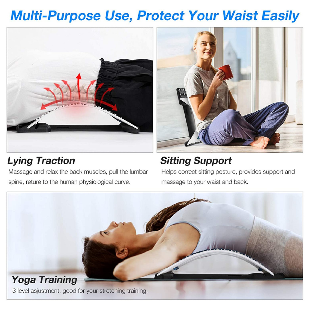 Multi-Level Arched Back Stretcher to Relieve Pain, Stiffness and Correct Posture