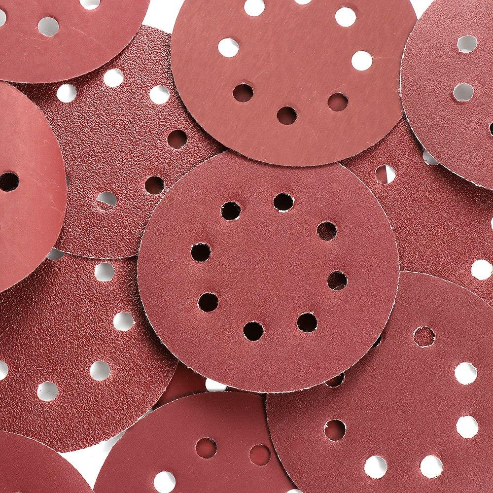 P-180 5 inch 8 Hole Sanding Discs Grind Paper Sanding Disc~2346