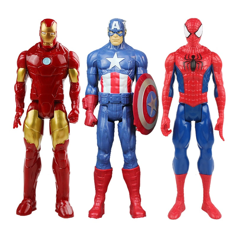 30cm Marvel Avengers Venom Hulk Black Panther Ant Man Captain America Thor Wolverine Thanos Action Figure Kid Toy For Children