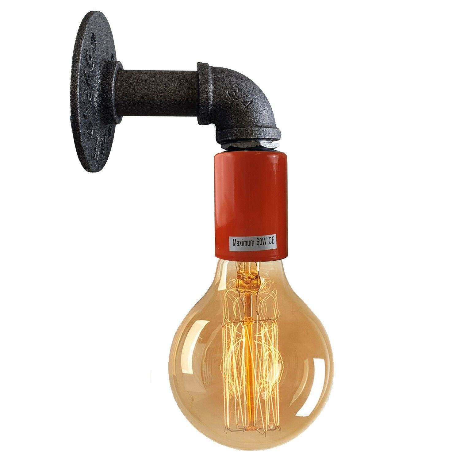 Water Pipe Wall Lamp Industrial style single wall light fitting~1523