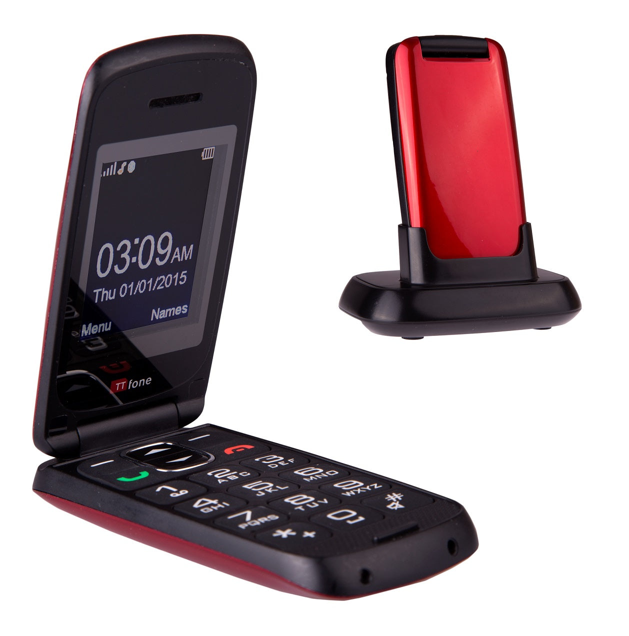 TTfone Star TT300 Red with O2 Bundle Pay As You Go