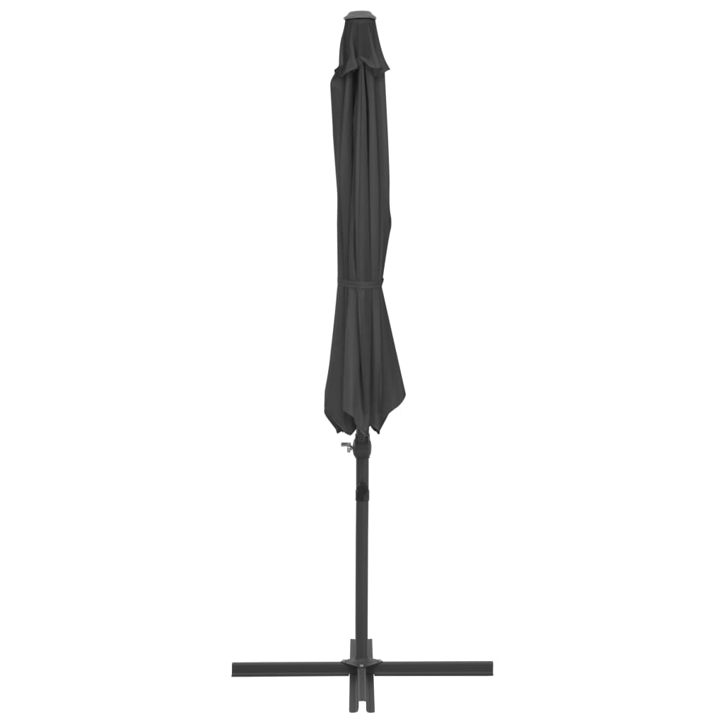 vidaXL Outdoor Umbrella with Portable Base Anthracite