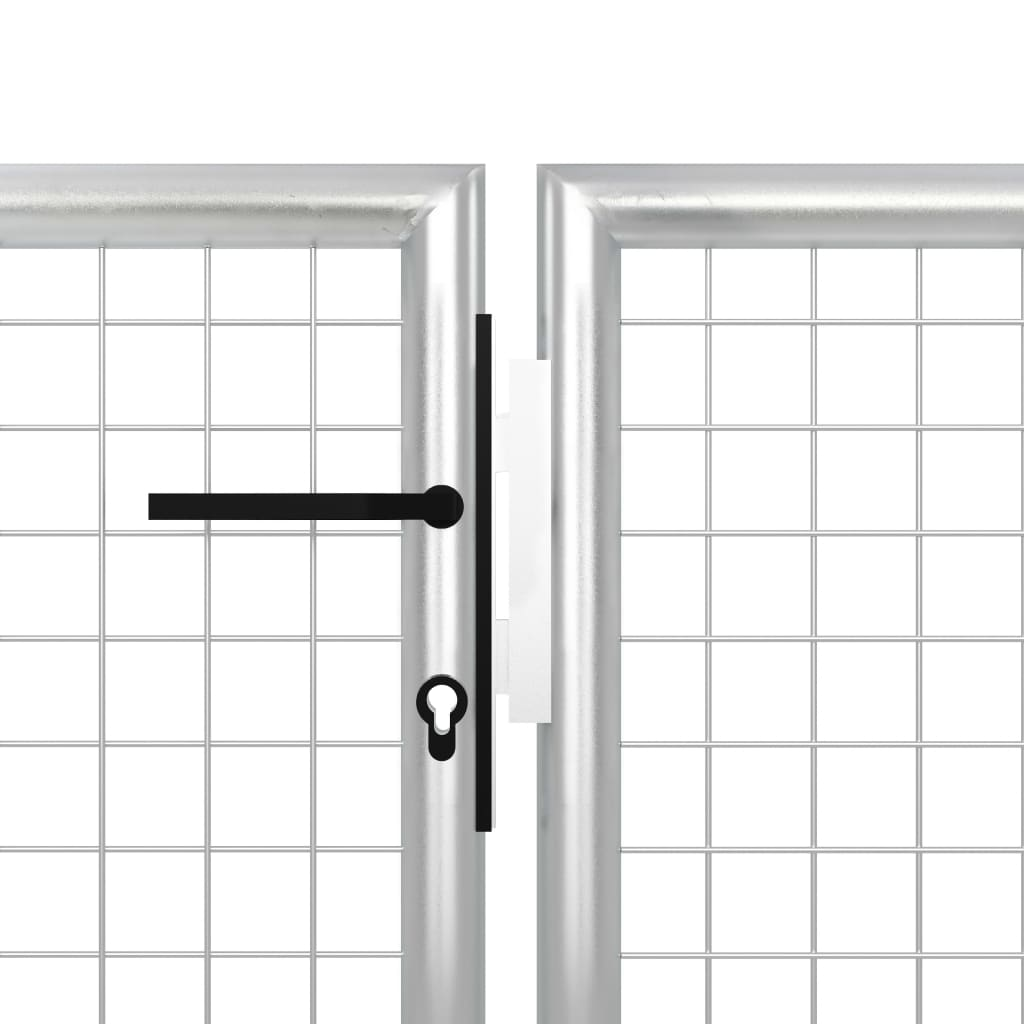 vidaXL Garden Gate Steel 500x75 cm Silver