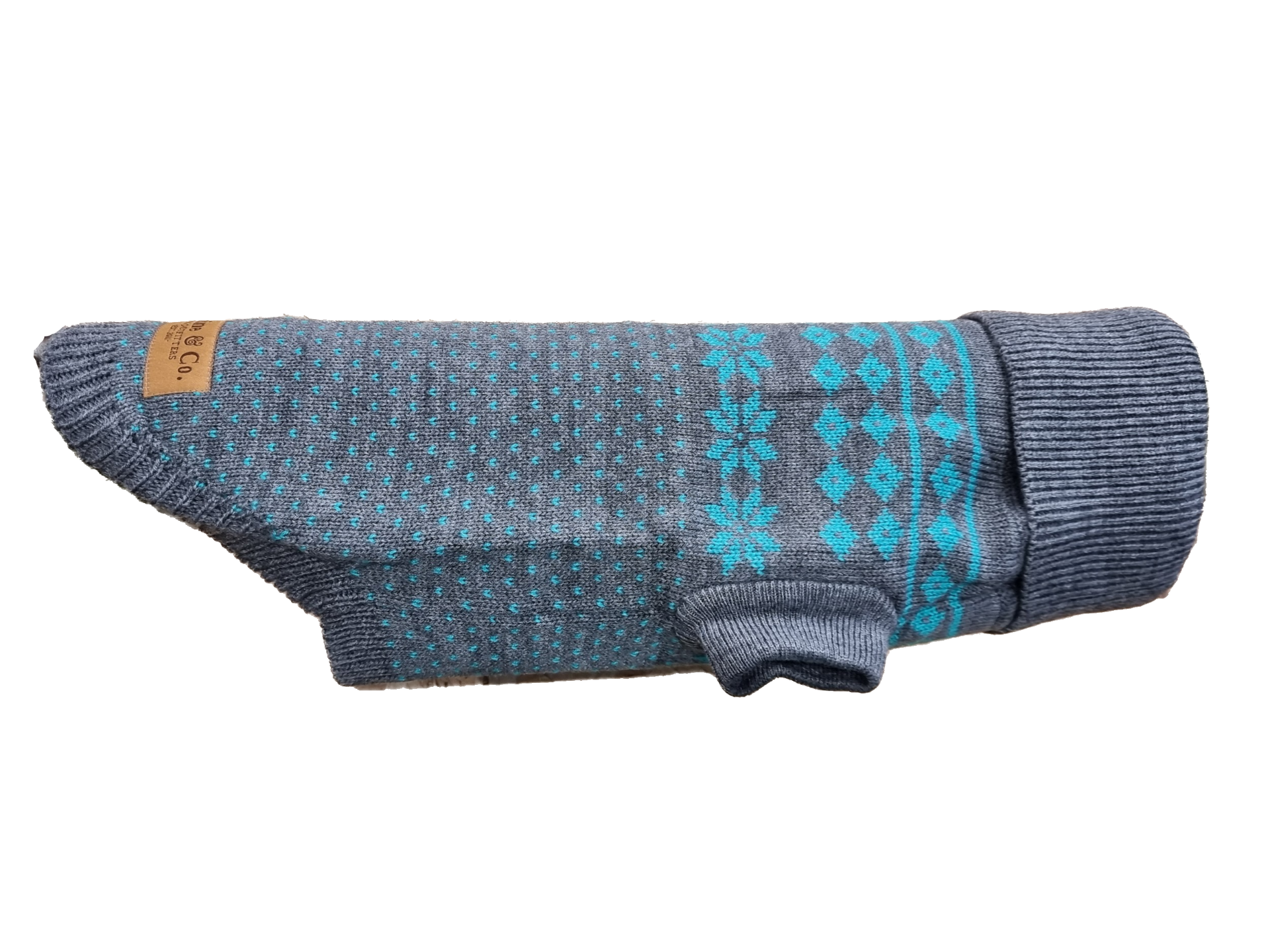 The Bailey Fair Isle - Gold on Blue