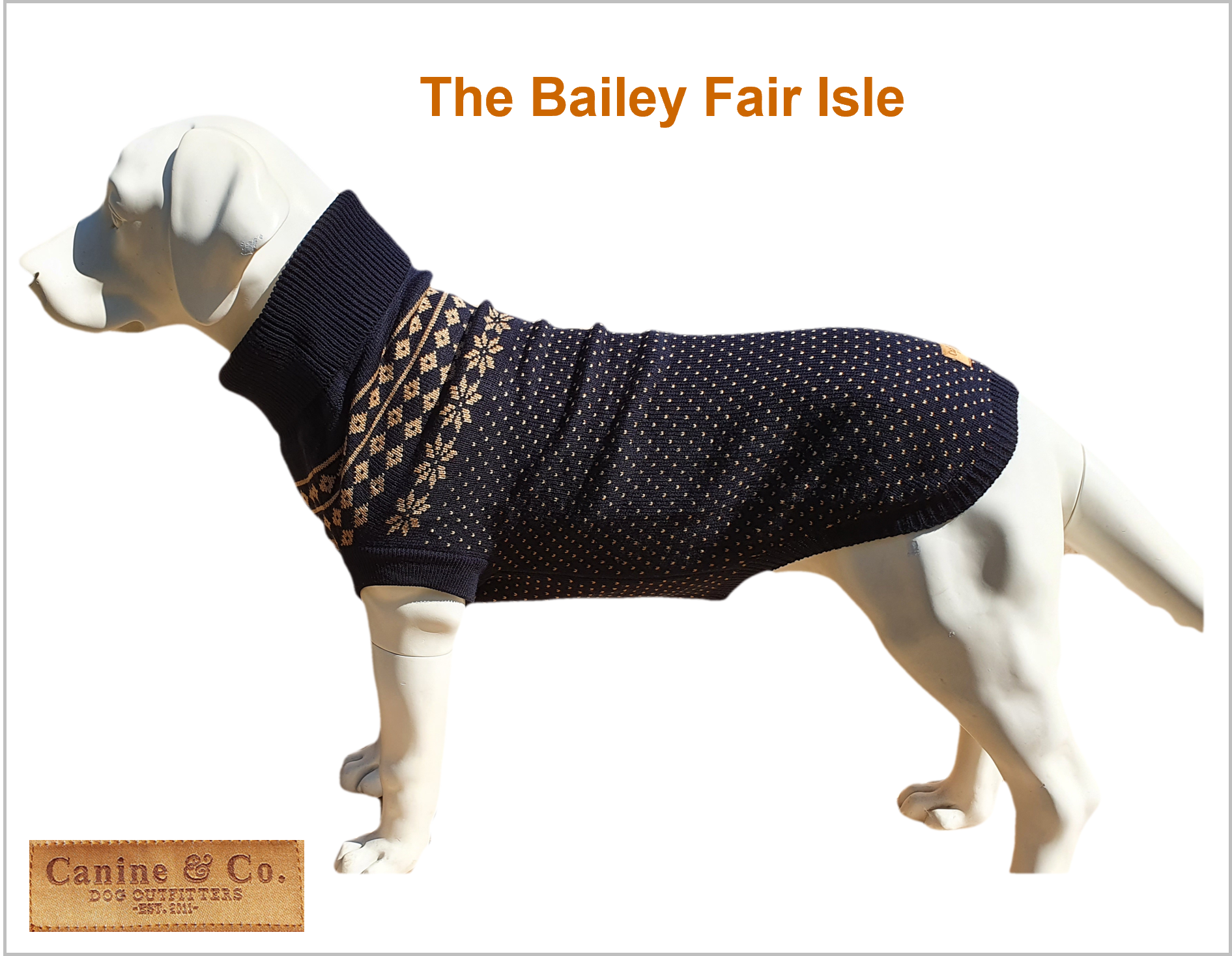 The Bailey Fair Isle - Gold on Blue