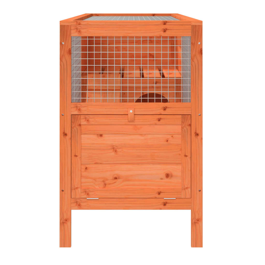 vidaXL Rabbit Hutch Brown 103x44x69.5 cm Solid Wood Pine