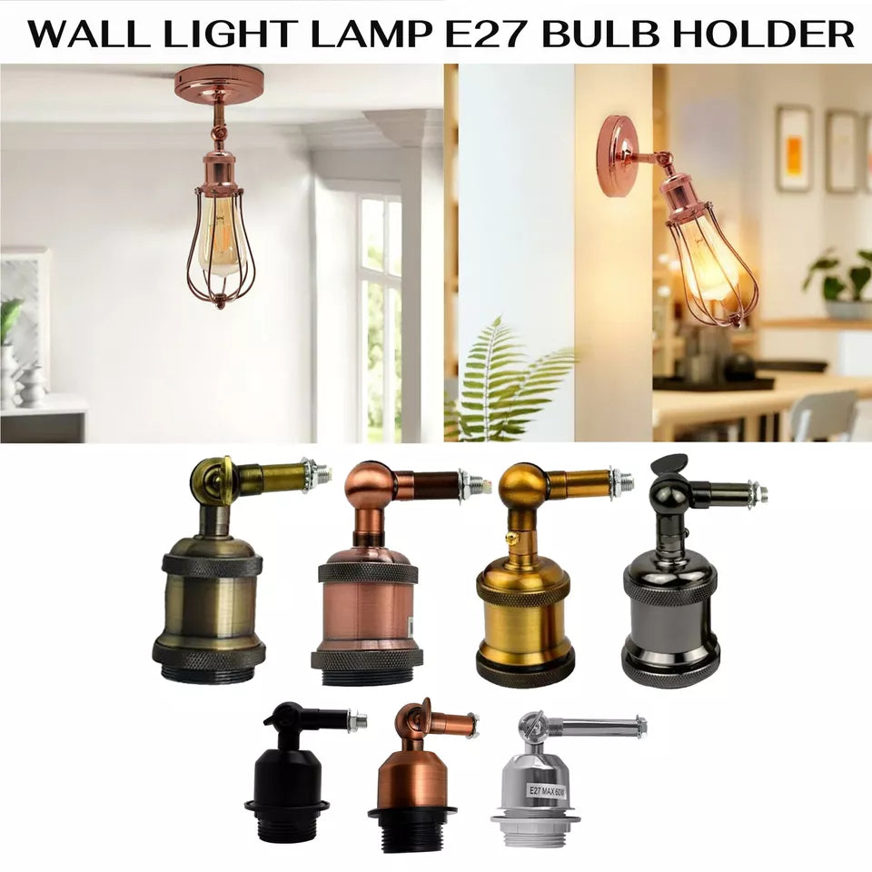 E27 Wall Sconce Light Fitting Bulb Holder With Adjustable Switch~1438