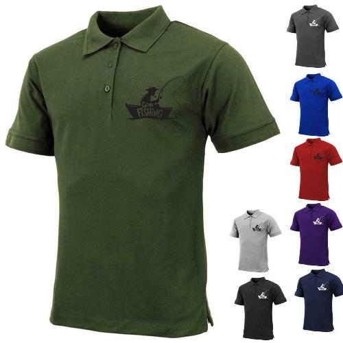 Mens "Gone Fishing" Polo Shirt