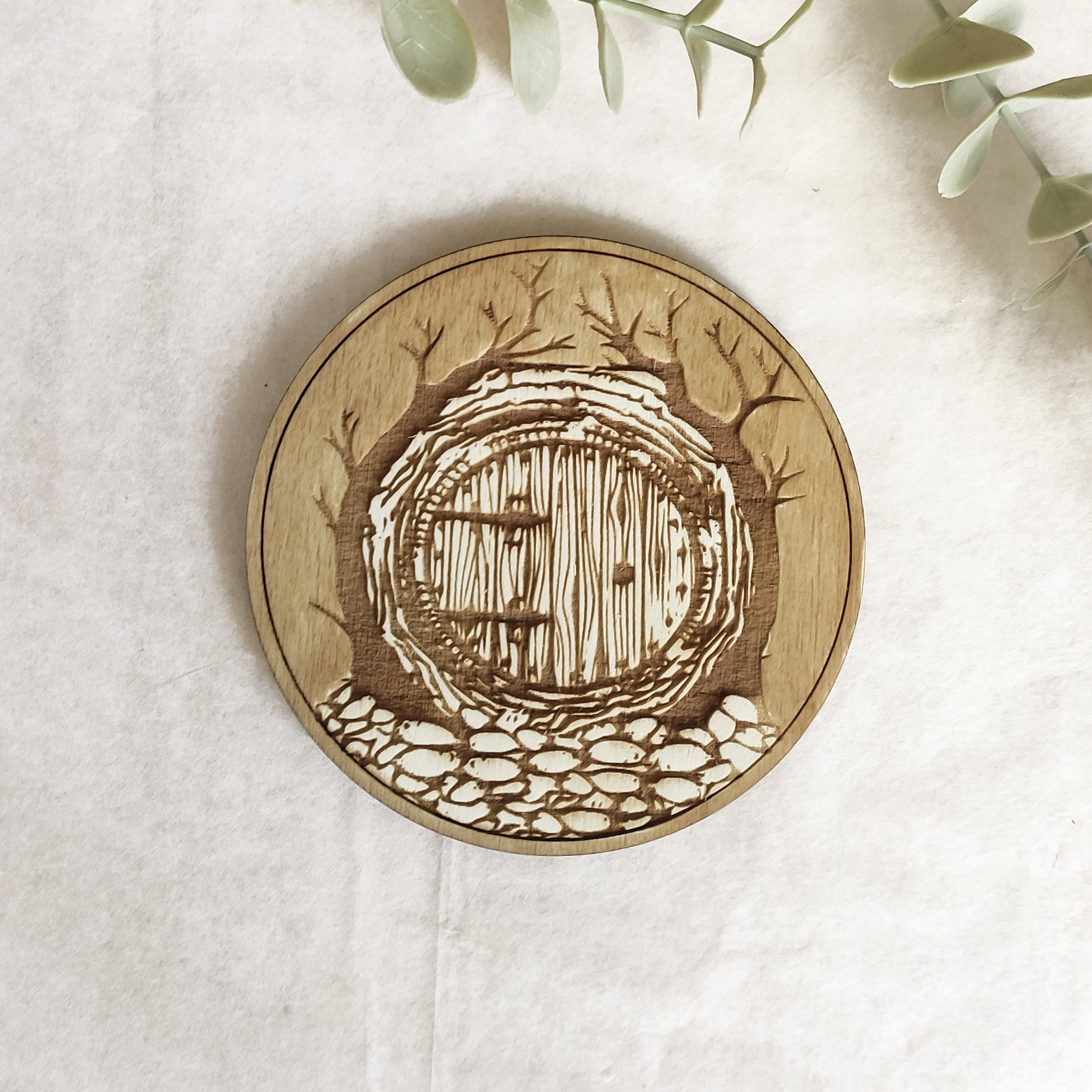Set of 6 Lord of The Rings Wooden Coasters - Handmade Gift - Housewarming - Wood Kitchenware - LOTR