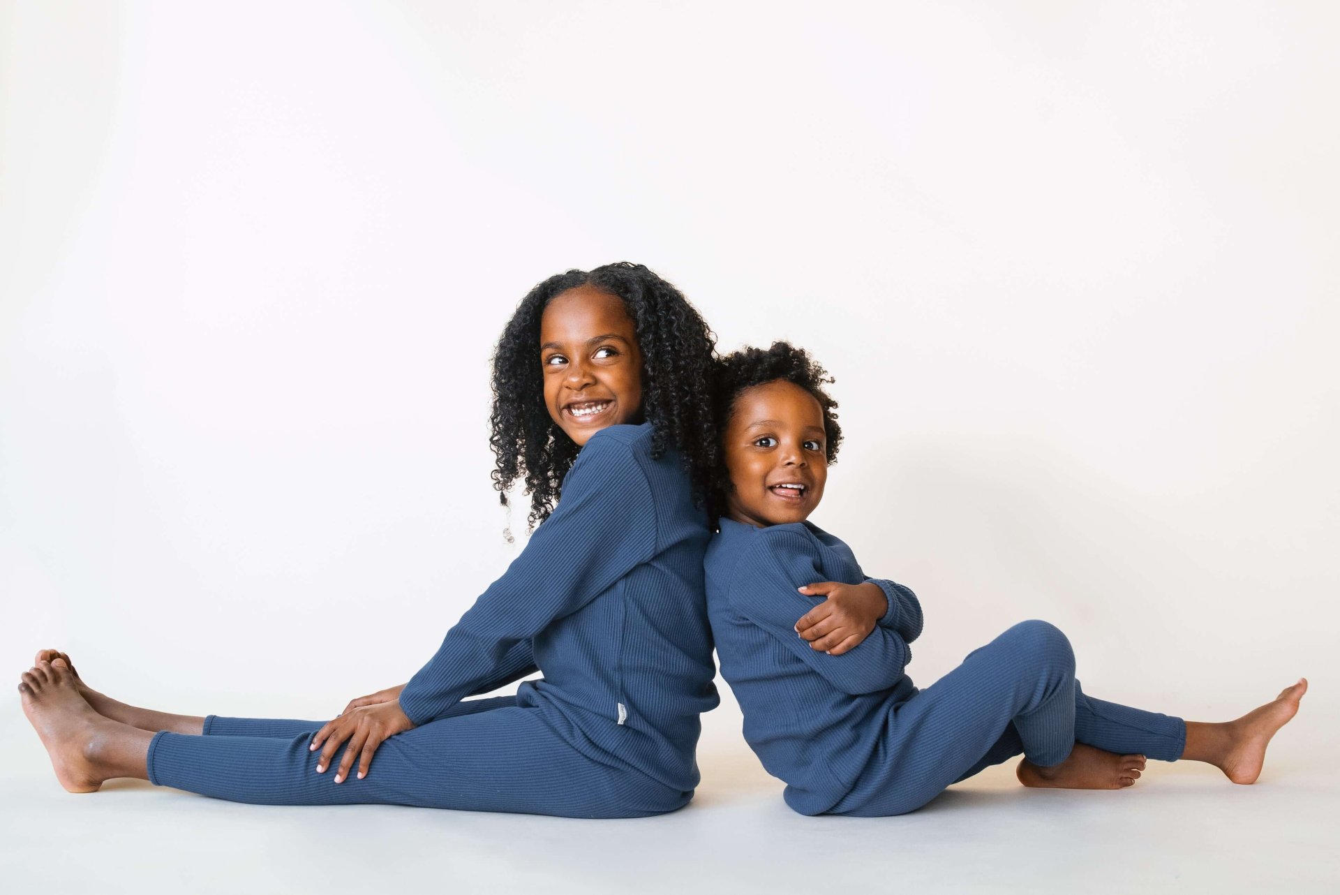 Midnight Blue Ribbed Lounge Set Unisex Pyjama