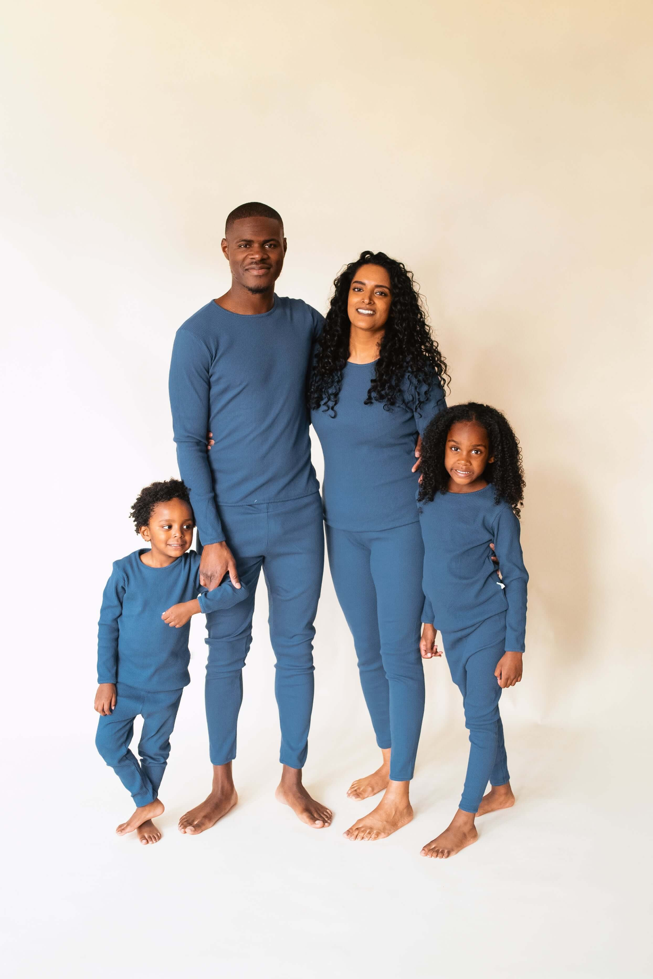 Midnight Blue Ribbed Lounge Set Unisex Pyjama