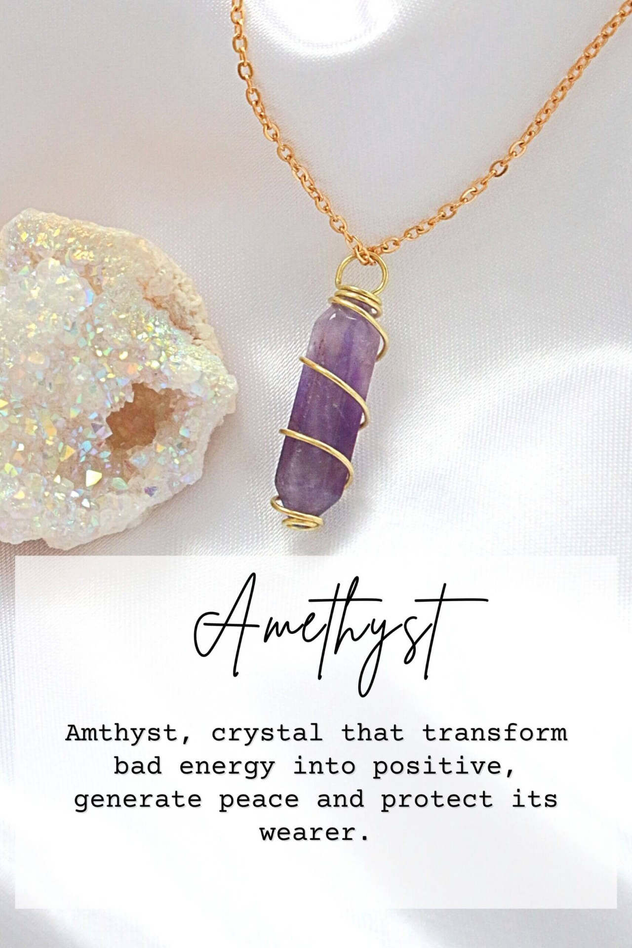 Double-ended Natural Crystals | 18K Hand Wired Necklaces