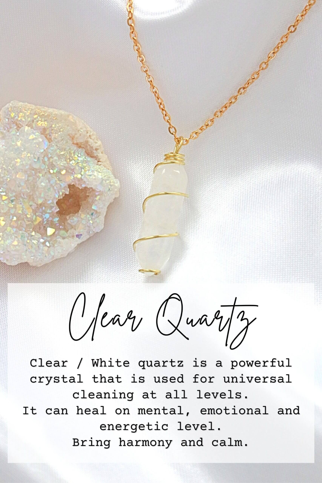 Double-ended Natural Crystals | 18K Hand Wired Necklaces