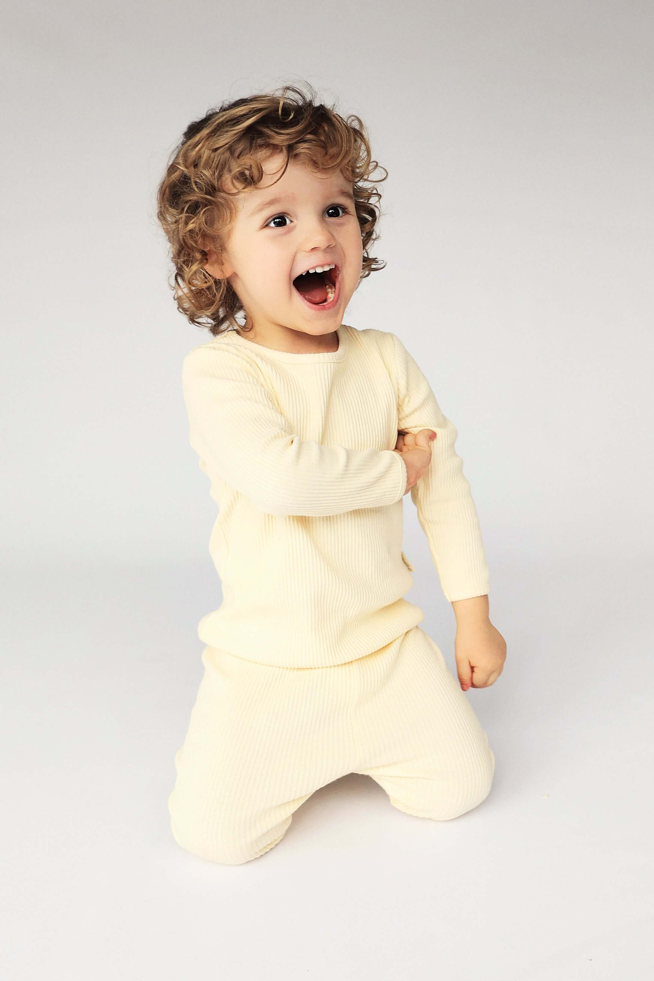 Apricot Kids Ribbed Lounge Set Unisex Pyjama