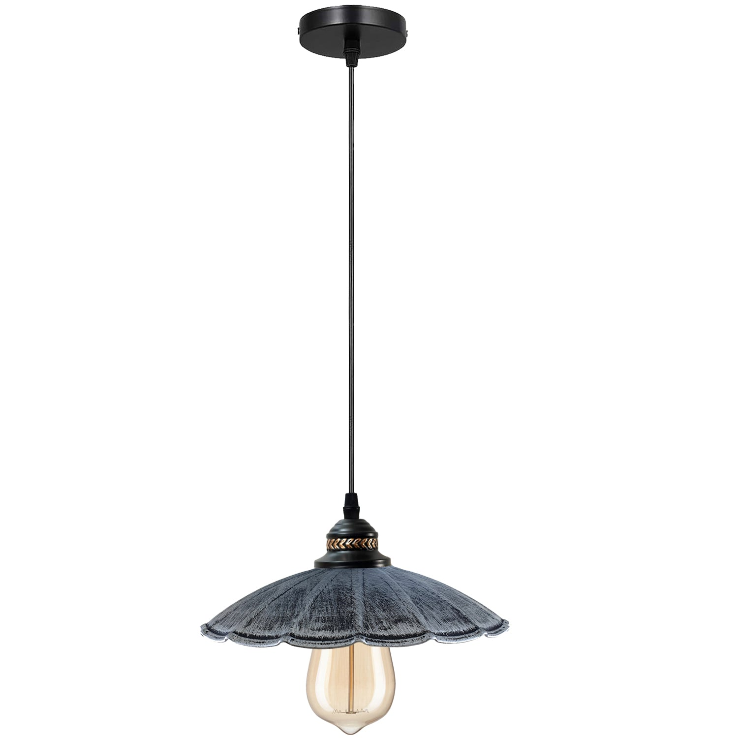 Industrial Vintage Retro Hanging Pendant Lighting for Kitchen Island, Cage Hanging Light Fixtures~1291