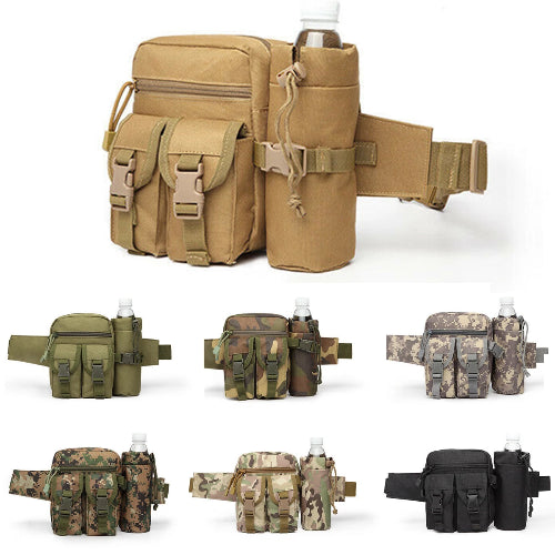 Tactical Waist Bag With Water Bottle Attachment