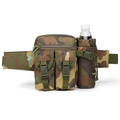 Tactical Waist Bag With Water Bottle Attachment