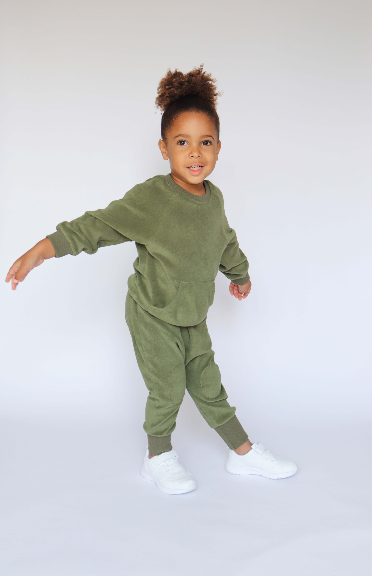 Khaki Towelling Cotton Tracksuit Unisex