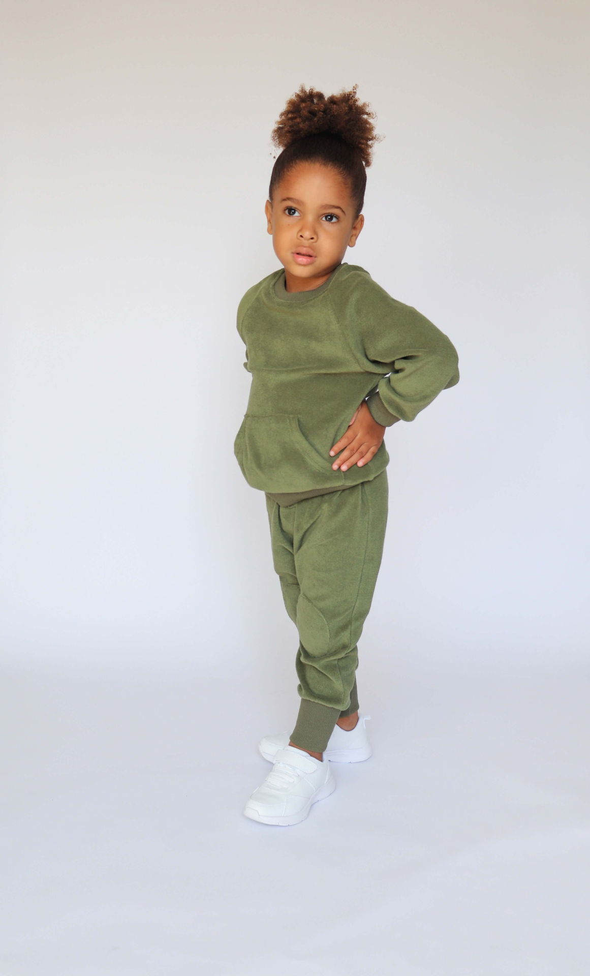 Khaki Towelling Cotton Tracksuit Unisex