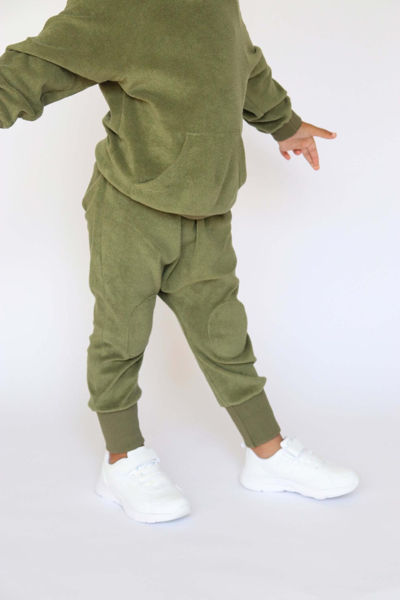 Khaki Towelling Cotton Tracksuit Unisex