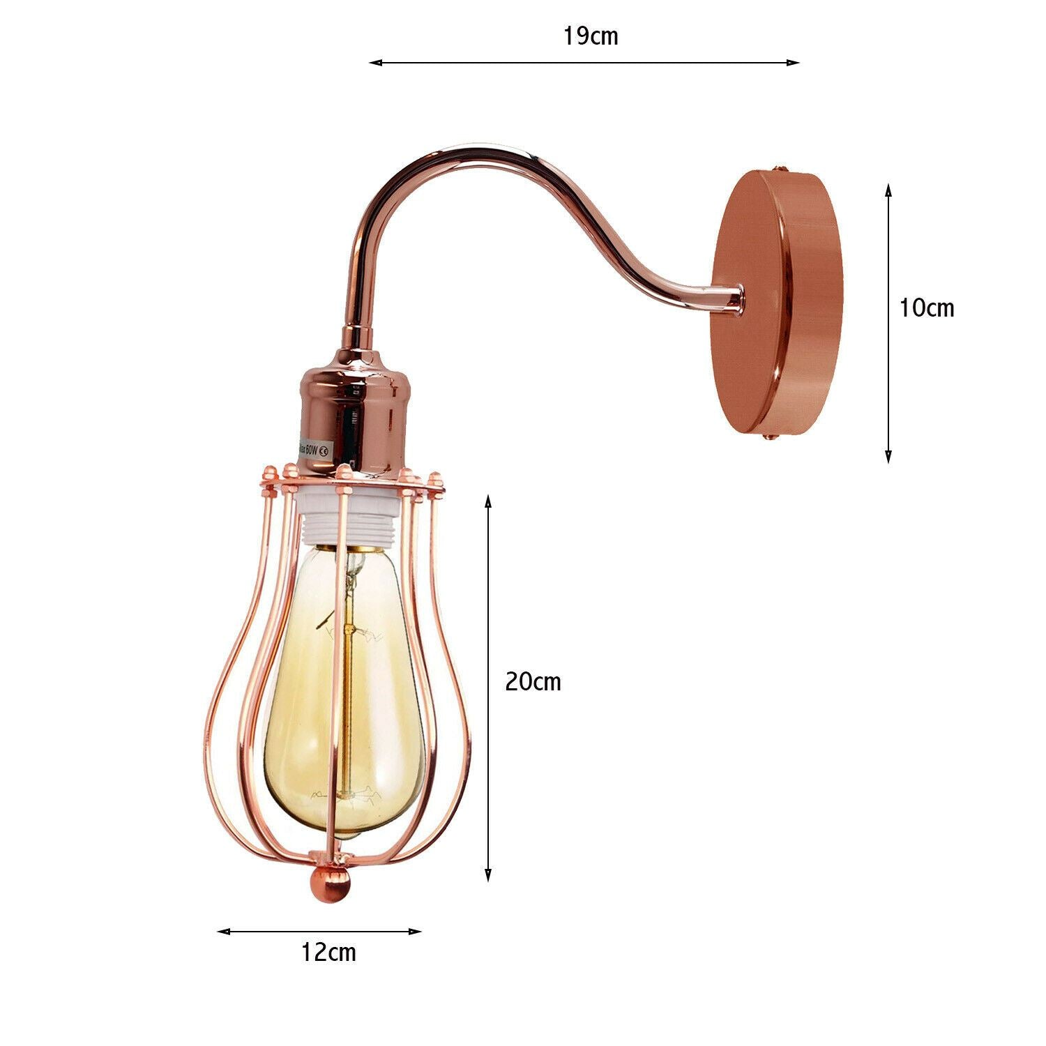Modern Industrial Wall Mounted Light Indoor Rustic Sconce Lamp ~1189