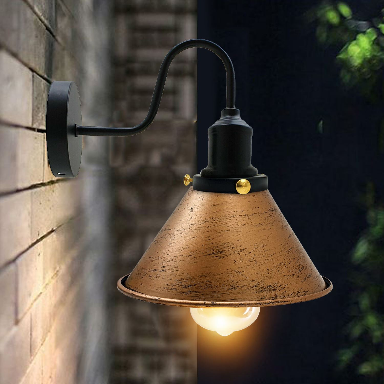 Industrial Metal Wall Light Fitting Vintage Cone shape Wall Sconce~3388