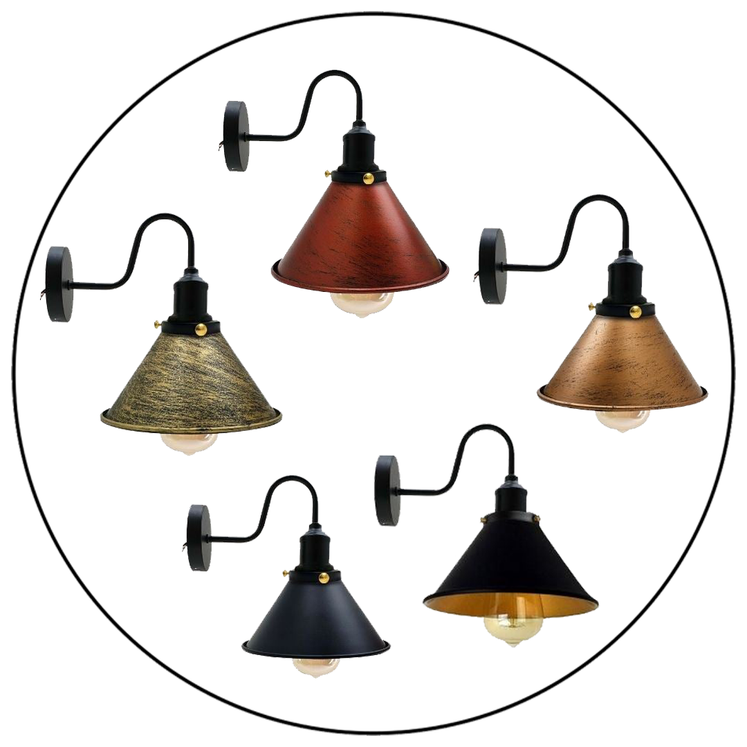 Industrial Metal Wall Light Fitting Vintage Cone shape Wall Sconce~3388