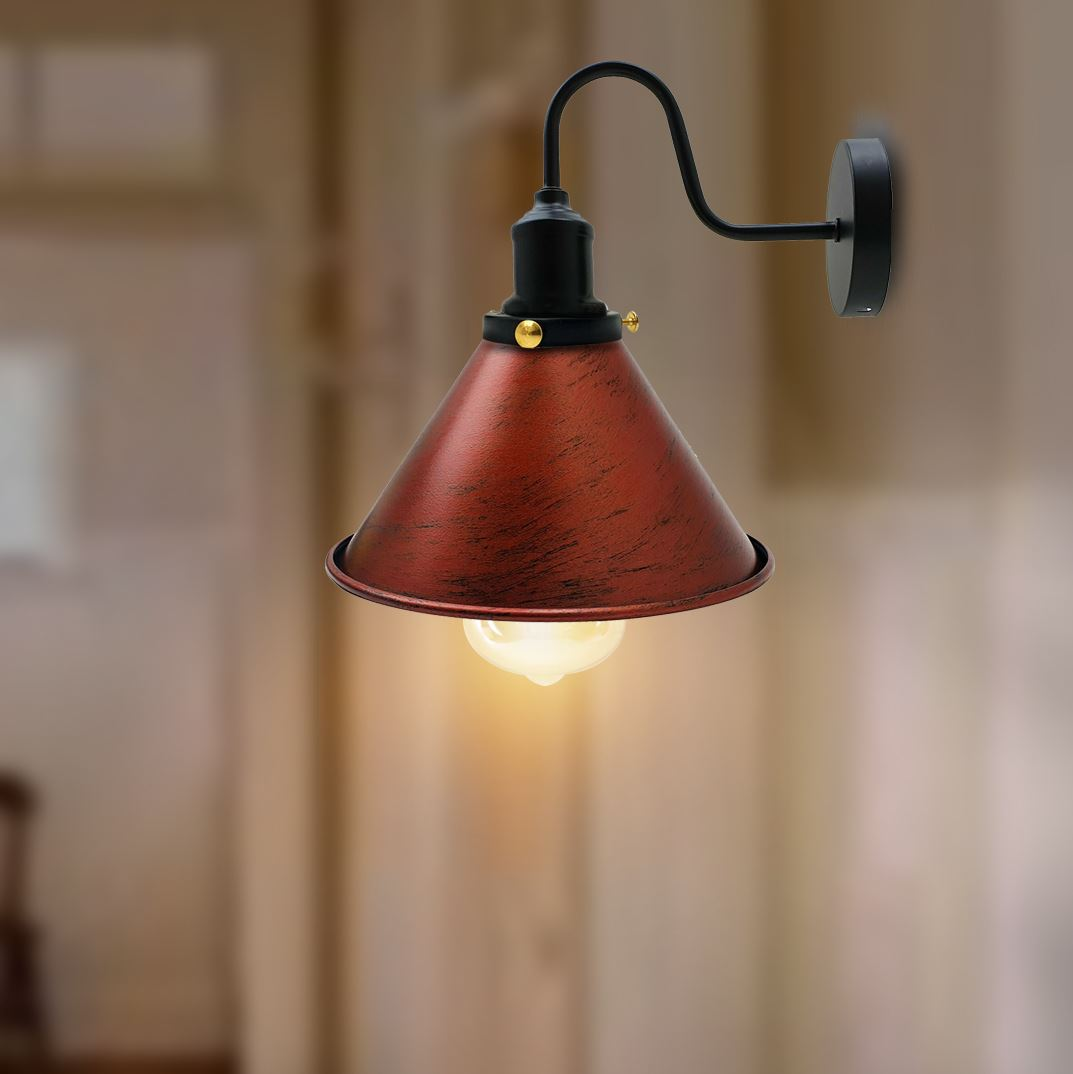 Industrial Metal Wall Light Fitting Vintage Cone shape Wall Sconce~3388