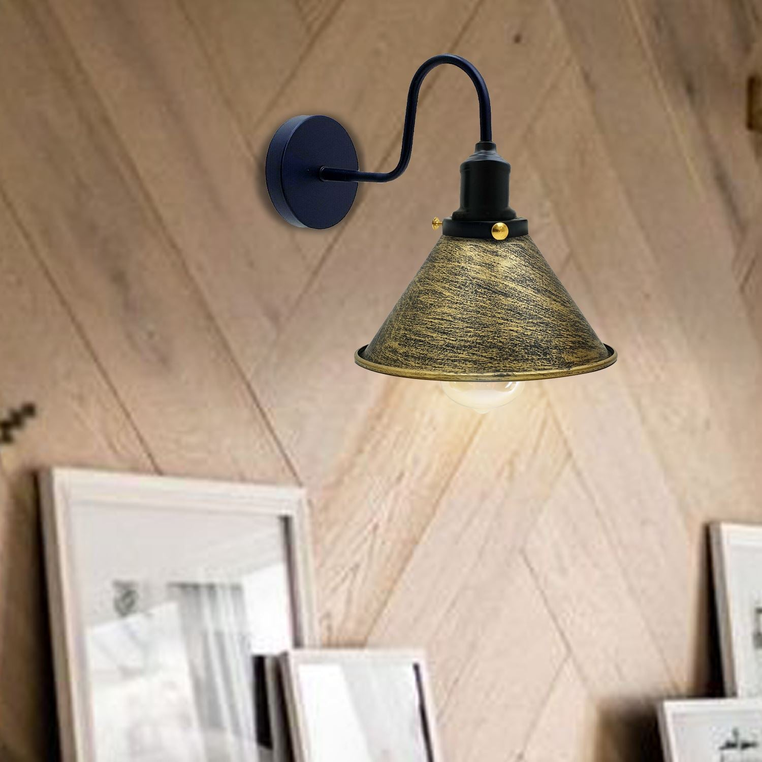 Industrial Metal Wall Light Fitting Vintage Cone shape Wall Sconce~3388