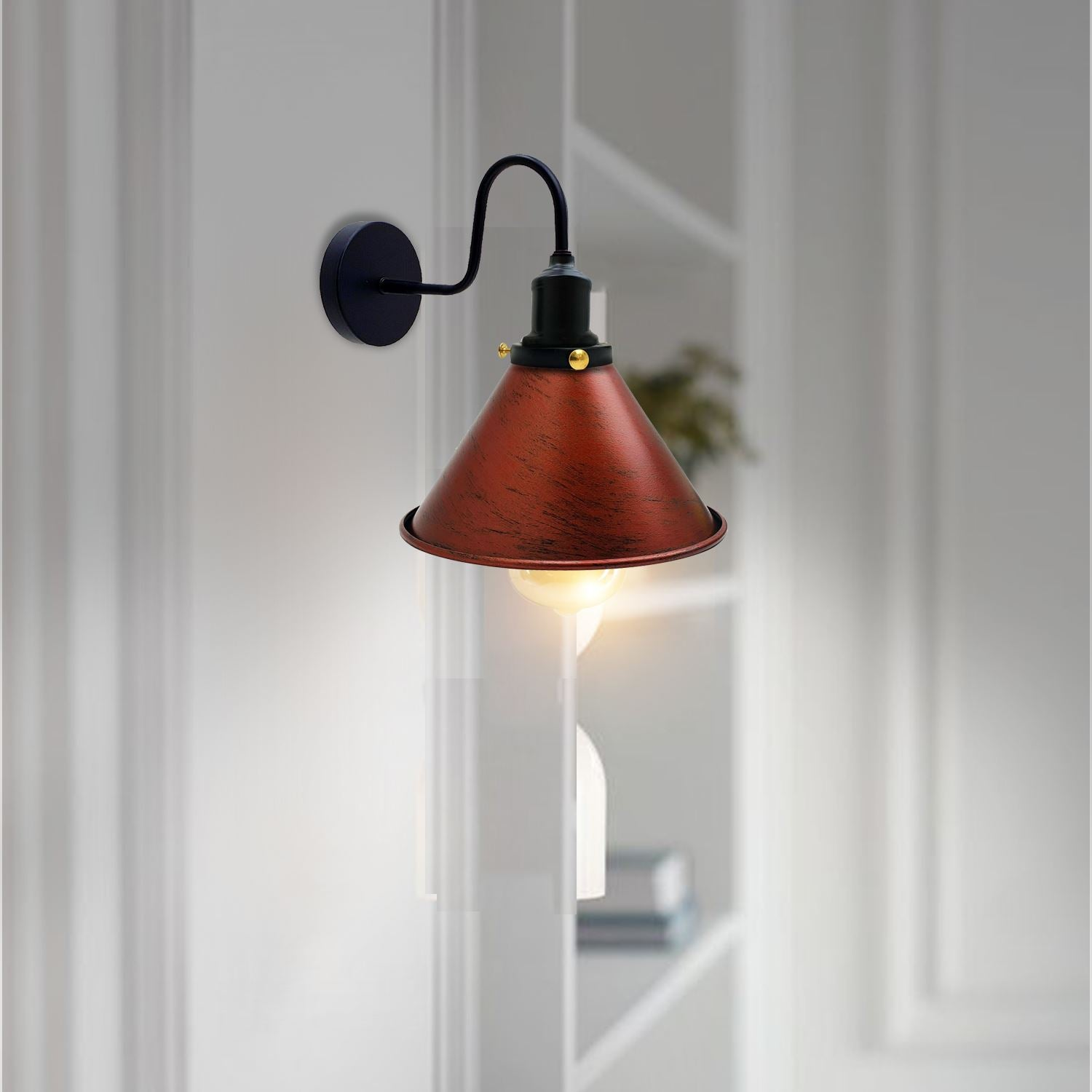 Industrial Metal Wall Light Fitting Vintage Cone shape Wall Sconce~3388