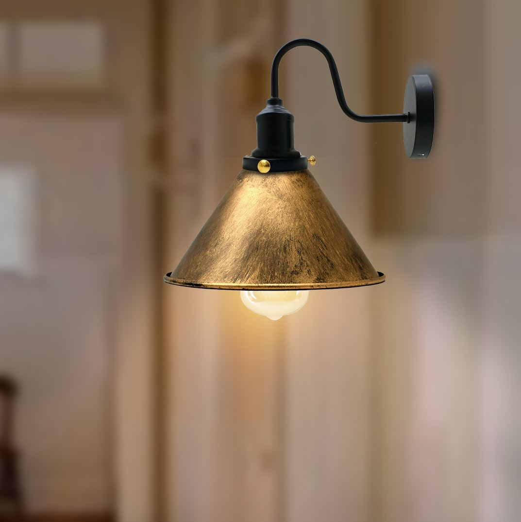 Industrial Metal Wall Light Fitting Vintage Cone shape Wall Sconce~3388