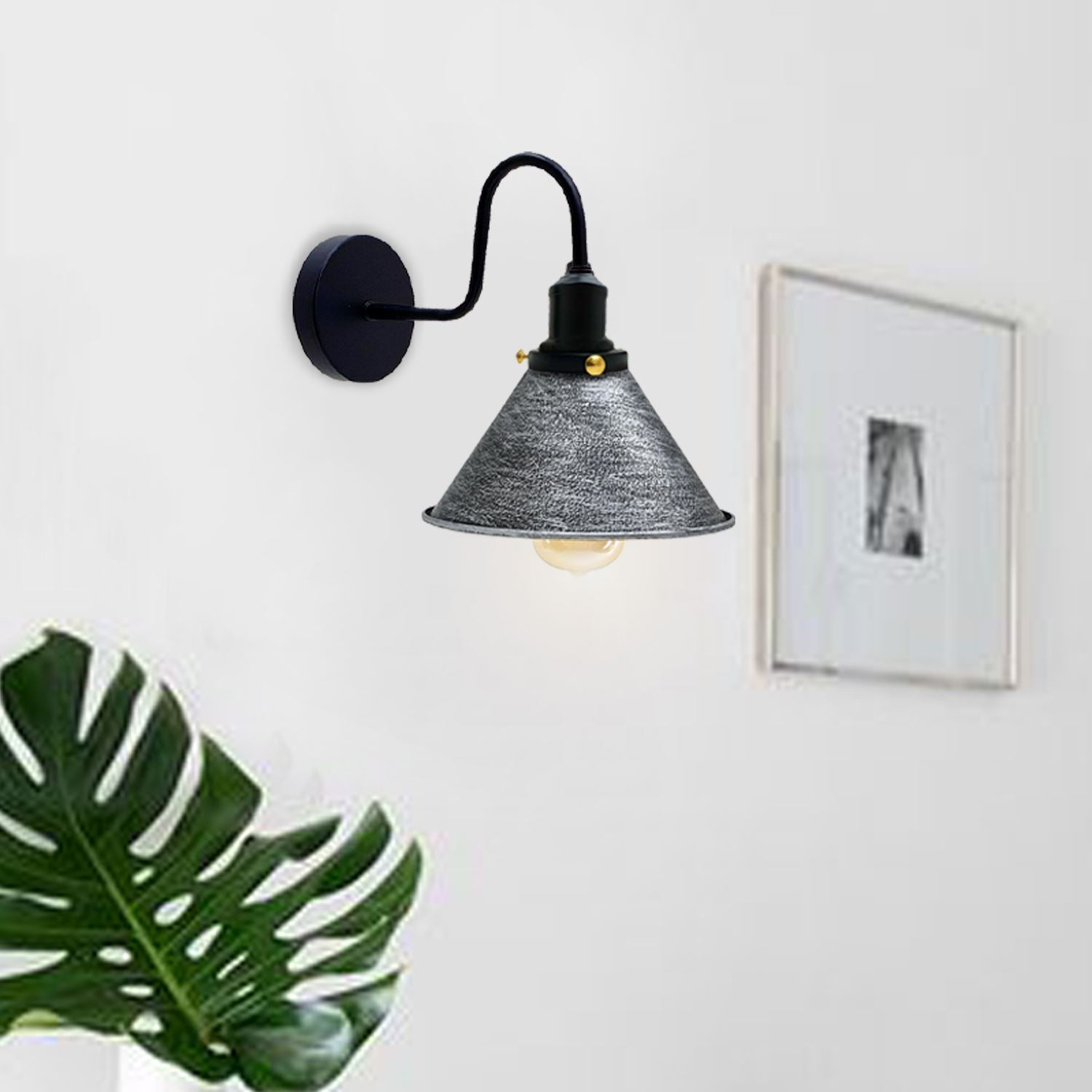 Industrial Metal Wall Light Fitting Vintage Cone shape Wall Sconce~3388