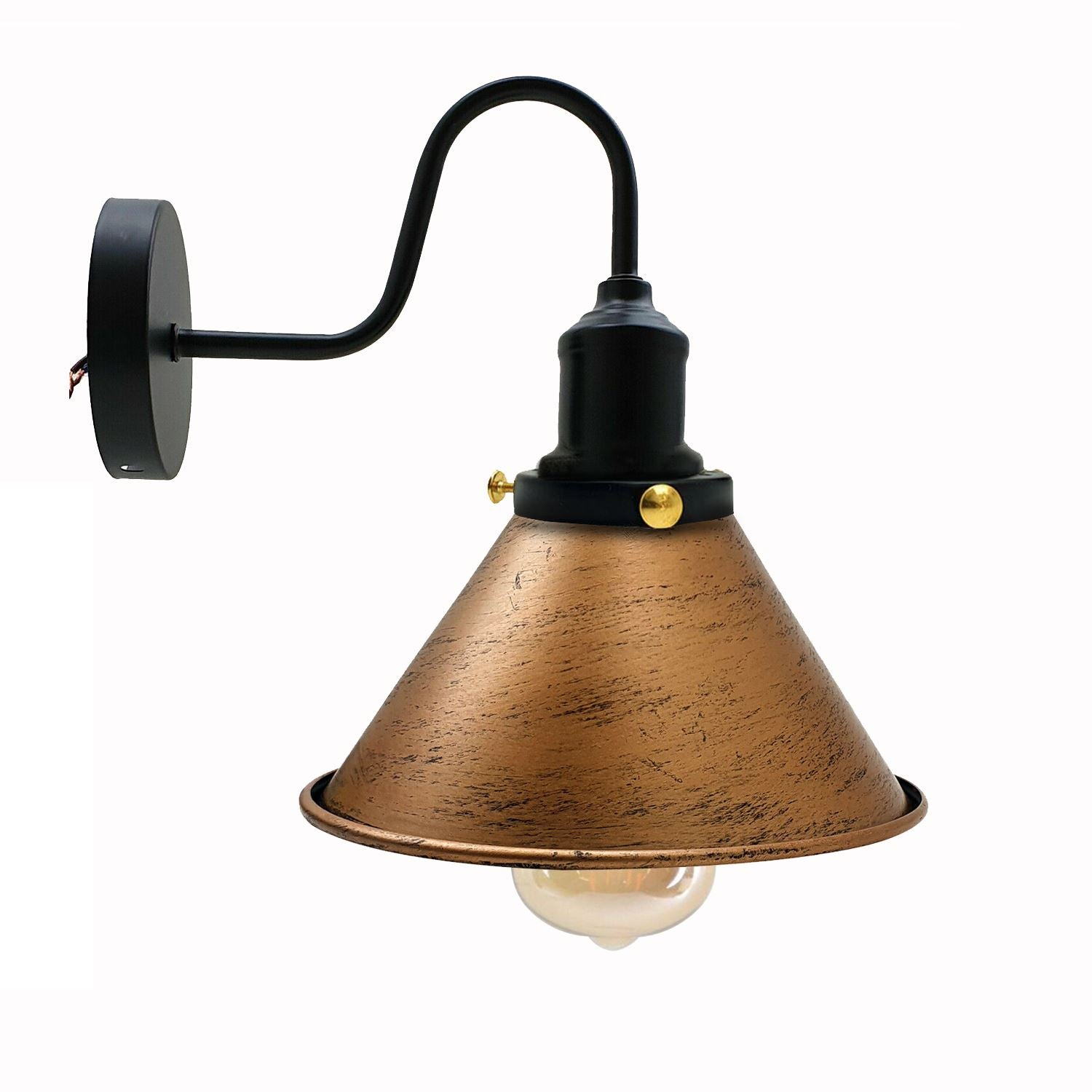 Industrial Metal Wall Light Fitting Vintage Cone shape Wall Sconce~3388