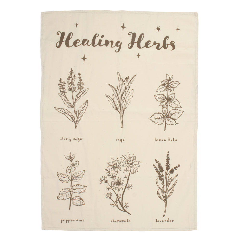 Healing Herbs Tea Towel