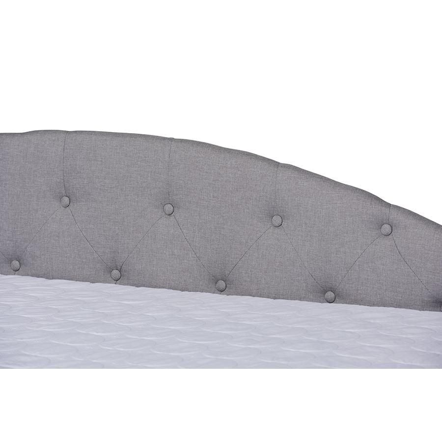 Baxton Studio Becker Modern and Contemporary Transitional Grey Fabric Upholstered Full Size Daybed